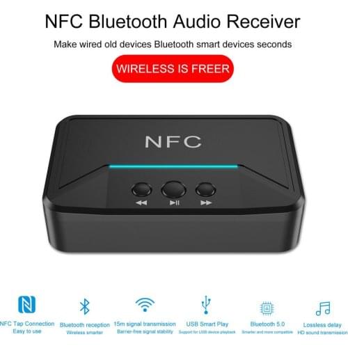 NFC Wireless Blue-tooth Audio Receiver Stable Adapter Device Compatible With Blue-tooth 4.2/4.1/4.0/3.0/2.0/1.0 Stereo System