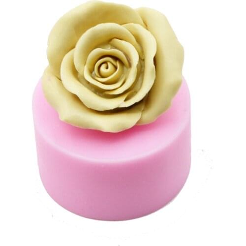 New 3D Flower Soap Mold Rose Fondant Cake Silicone Mold Wedding Cake Decorating Tools DIY Chocolate&birthday Cake Baking Tools