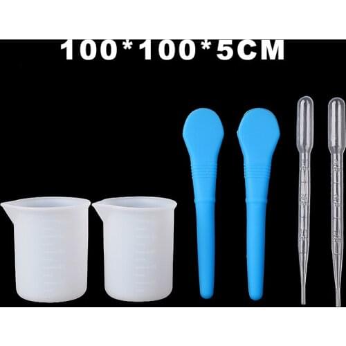 Newest 6Pcs Measuring Cup Dropper Set Reusable Mix Measuring Cups Epoxy Resin Tools Handmade Tools Jewelry Making Durable Sticks