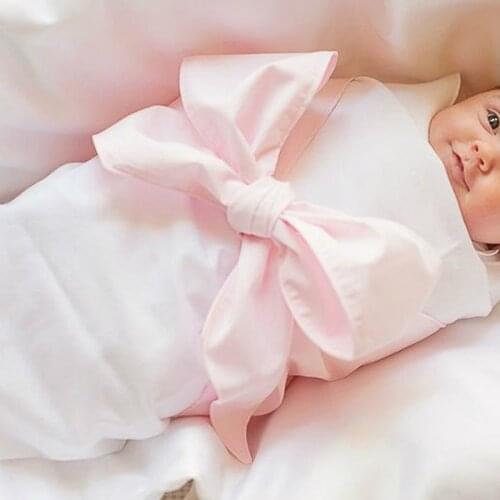 Newborn Baby Swaddle Hold Wrap Warm Infant Envelope Swaddling Photography Shoot Prop Bow Accessories Sleepsacks Blankets New