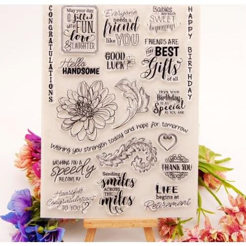 Wishes and garlands Clear Seal Stamp DIY Scrapbooking Embossing Photo Album Decorative Paper Card Craft Art Handmade Gift