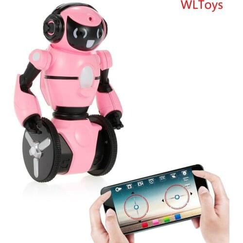 Wltoys F4 RC Robot w/ Wifi FPV 0.3MP HD Camera APP Control Intelligent G-sensor Robot Super Carrier RC Robot Toy Gift for Kids