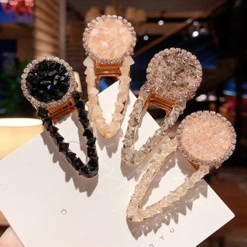 Ruoshui Exquisite Crystal Hairpins For Woman Girls Vintage Barrettes Hair Clips Femme Ornament Hair Accessories Tiara Headwear