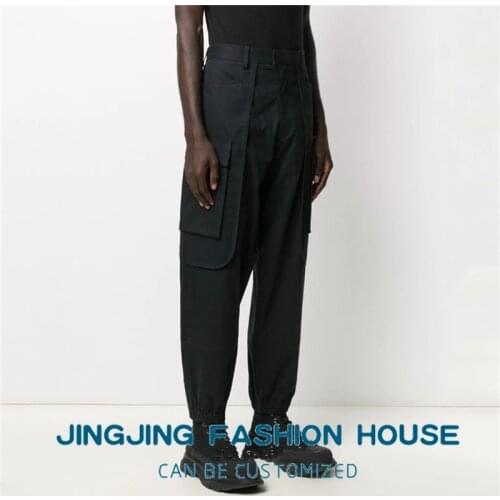 S-6XL!!2021 New youth mens casual pants fashion mens handsome small leg pants loose versatile cargo pants waist nine