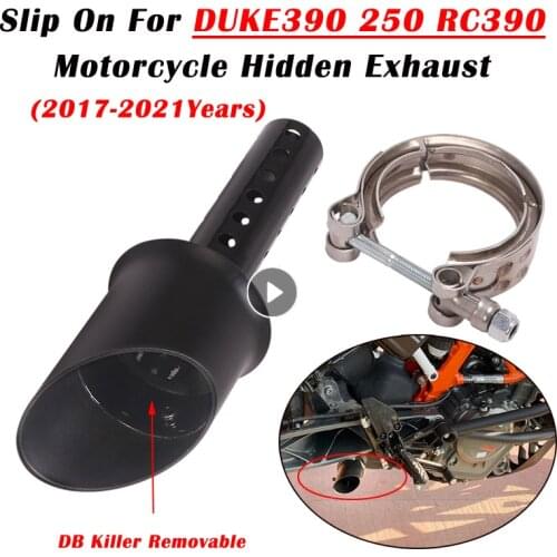 Slip On For KTM DUKE 390 250 RC390 2017 2020 2021 Years Escape Motorcycle Hidden Exhaust DB Killer Muffer modified Silencieux Mo