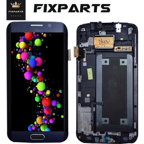 5.1For Samsung Galaxy S6 Edge LCD G925 G925F SM-G925F Display Touch Screen Digitizer Assembly with frame For SAMSUNG S6 Edge LCD