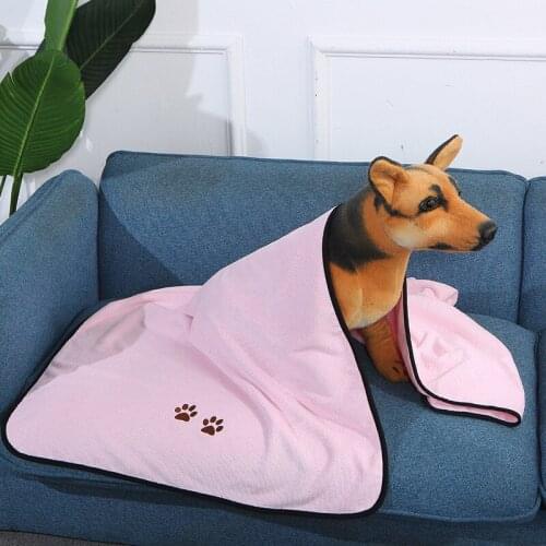 Dog Cat Bath Towel Microfiber Absorbent Towel Soft Comfortable Pet Supplies Pet Bath Towel Dogs Pets Accessories