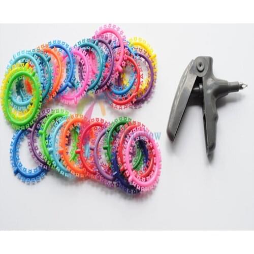 Dental Clinic Cartoon Ligature Multi-colored O-Ring Ties & Dispenser Orthodontic Ligature Gun Dental Accessiores Wholesale