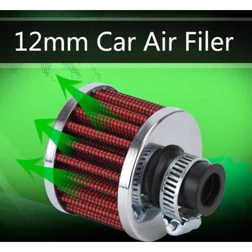Universal 12mm Interface Motorcycle Car Air Intake Filters Cone Cold Air Filter System Small mushroom head