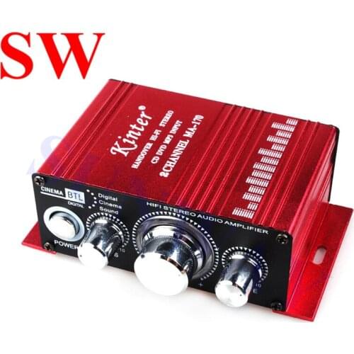 1PC MA-170 Mini Arcade Amplifier LED HI-FI Stereo Amplifier 12V power amplifier for Arcade cabinet machien parts DVD MP3 player