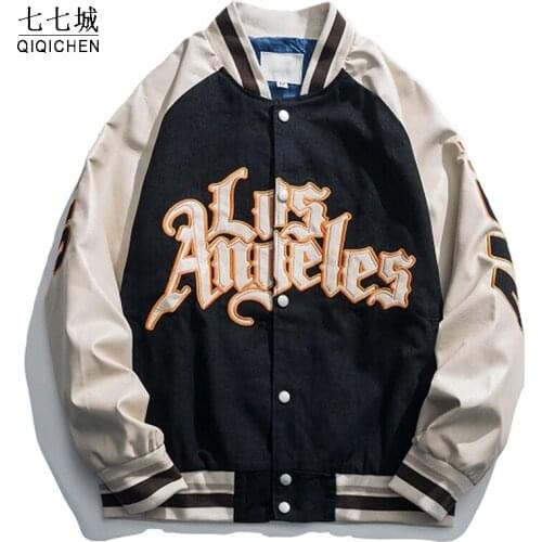 Vintage Baseball Jacket Men Hiphop Letter Embroidery Oversized Varsity Coat Men Women Harajuku Japanese Bomber Jackets Couple