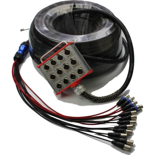 High quality Audio 12 Channel 8 Sends/4 Returns SNAKE CABLE Color Coded 10 Meters