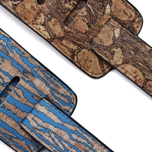Muse-P P High quality Tree Lines Leather Guitar Strap For Acoustic Electric Folk Guita solid and durable acoustic guitarra strap
