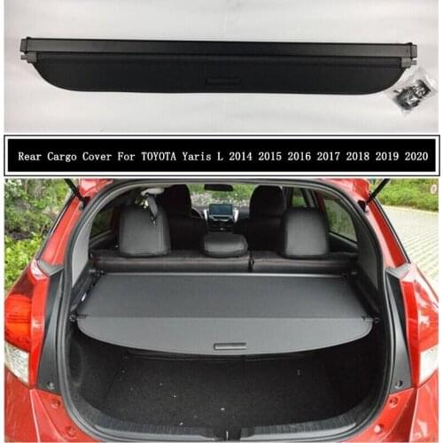 Rear Cargo Cover For TOYOTA Yaris L 2014 2015 2016 2017 2018 2019 2020 Partition Curtain Screen Shade Trunk Security Shield