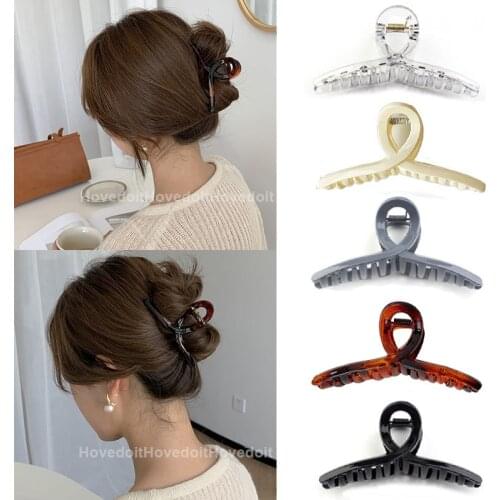 Women Barrettes Acrylic Hair Claws Hair Accessories Hairclips Hairpins Ladies Hairgrip Headwear Girls Ornaments Crab Bands