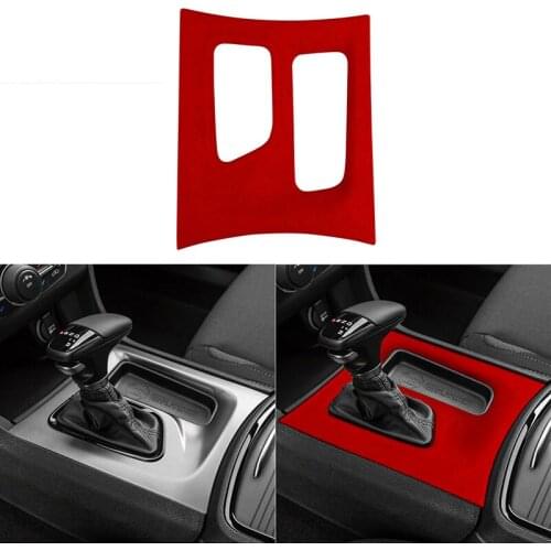 Suede LHD Car Interior Center Consoles Gear Shift Panel Decoration Cover Strip Trim for Dodge Charger 2016-2021 Car Accessories