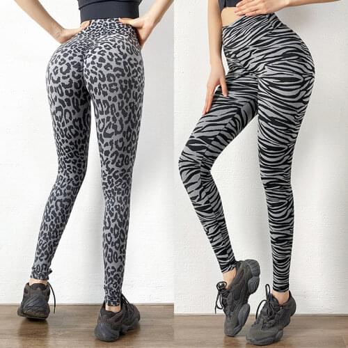 Women Unique Fitness Leggings Workout Sports Running Leggings Sexy Push Up Gym Wear Elastic Slim Pants Print Yoga Pants
