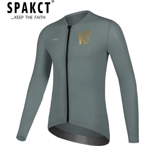 SPAKCT Winter Men Cycling Jersey Long Sleeve Road MTB Bike Man Cycling Clothes Long Sleeve Jersey Wear