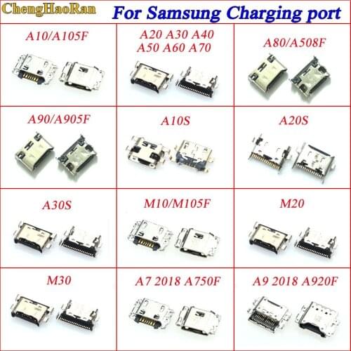 1pcs Charger Micro USB Charging Port Dock Connector Socket For Samsung Galaxy A70 A60 A50 A40 A30 A20 A80 A90 A20S A30S M10 M20