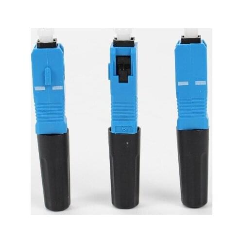 100PCS 200pcs FTTH SC UPC Single-Mode Optical Fiber quick connector Embedded type Fiber Optic Fast Connector SC upc