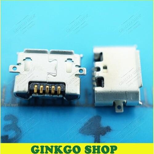 100pcs/lot Original Micro USB Jack Charing Socket 2 SMD 5p 5pin Connect Port