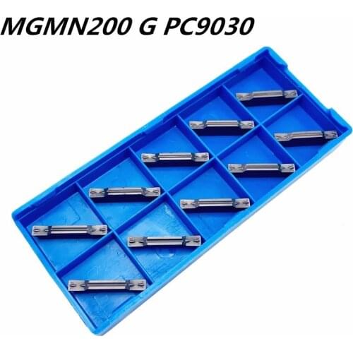 20PCS Tungsten Carbide Slotting Tool MGMN200 G PC9030 2.0mm Carbide Insert Cutting Tool Lathe Tool CNC Machine Tool Milling Tool