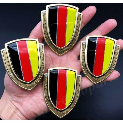 4pcs Metal Germany Deutschland Flag Car Trunk Window Emblem Badge Decal Sticker