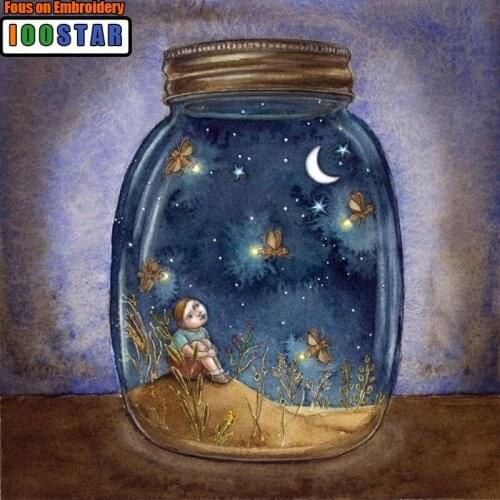 5D DIY Diamond Embroidery World in the bottle Diamond Painting Cross Stitch Full Square Rhinestone Mosaic Decoration Gift