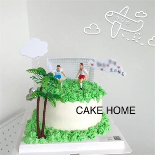 8pcs/set Football Kid Goal Player Baking Cake Decoration Decoration Football Scene Layout Decoration Baby Shower Decorations
