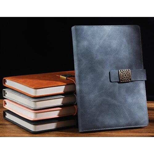 A5 Vintage Notepad Diary Memos Planner Agenda Leather Writing Notebook Stationery For Office Student Supplies