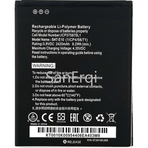 10PCS Original 2420mAh BAT-E10 Battery For Acer Liquid Z530 LTE T02 Z530S Phone In Stock Latest Production High Quality Battery