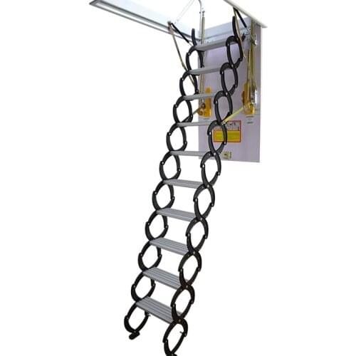 Aluminium Magnesium Alloy Interior Used Metal Attic Stairs Factory Outlet Domestic Aluminum Telescopic Ladder Indoor Pull Down