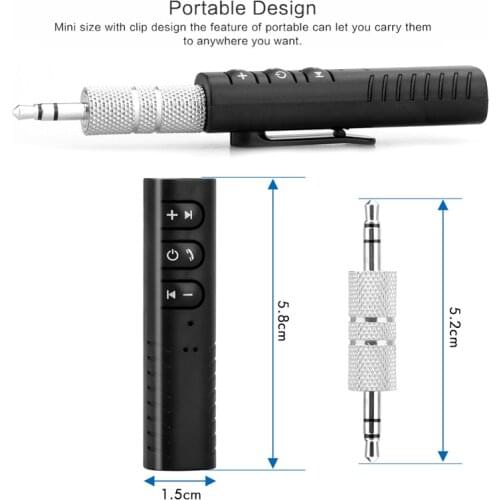 Lowest price Car Bluetooth Aux Audio Receiver Bluetooth Transmitter 3.5mm Jack Auto Bluetooth Handsfree Car Kit Music Adapter