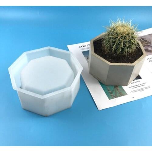 Large Flower Pot Silicone Mold Diy Succulents Concrete Flower Pot Vase Plaster Cement Mold Clay Mold Candle Holder Mold T84A