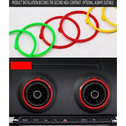 For Audi A3/S3/RS3 Sedan 8V Sline Quattro Car AC Sportback Air Outlet Modifi Replacement Decorative Ring Cover 2013-2015 Sport