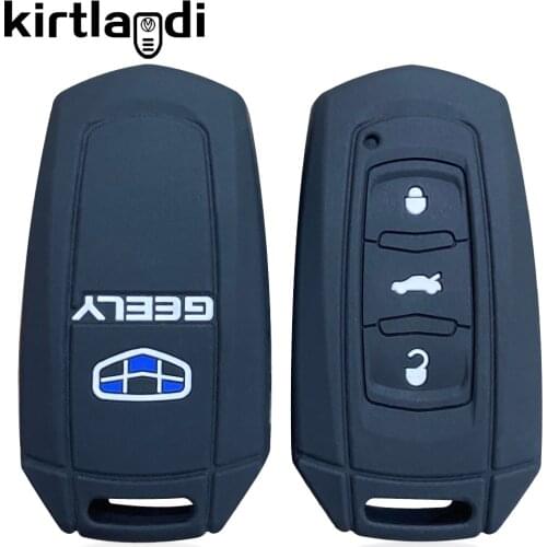 Silicone Car Key Case Cover Remote Shell Holder For Geely Atlas Emgrand X7 EC7 NL3 EX7 GX7 EC715 RV EC718 GT GE SC6 GC9 Emgrand7