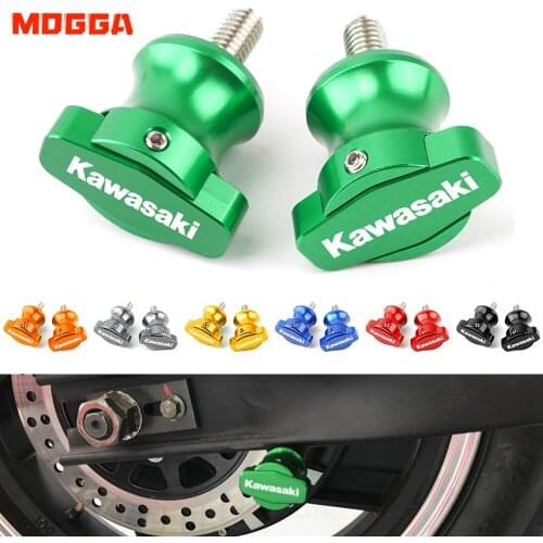 For KAWASAKI Z900 Z800 Z650 Z1000 Z1000SX Versys 650 ZX10R ZX6R Ninja 400 CNC Motorcycle Swingarm Spools Slider Sdand Screws 8MM