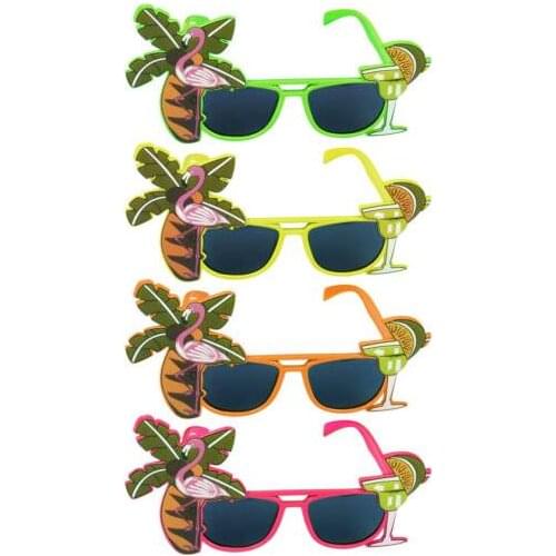 Hawaiian Glasses Tropical Hula Beach beer Party Sunglasses Pineapple Flamingo Goggles Hen Night Stage Fancy Dress eyewear gift