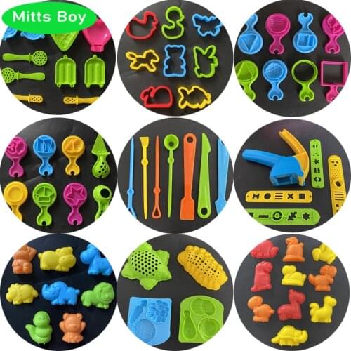 Hot Sale DIY Slime Play Dough Educational Plasticine Mold Animal Dinosaur Modeling Clay Slime Toys Dough Kid Cutter Mould Gifts