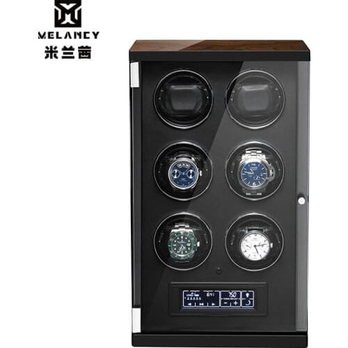Classical Black Wooden Watch Winder for Automatic Mechanical Watches Luxury Interior Storage Boxes UK/US/AU/EU PLUG