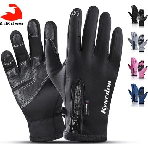 KoKossi Winter Outdoor Running Five Finger Touch Screen Warmth Windproof Waterproof Comfortable Cycling Runnning Skiing Gloves