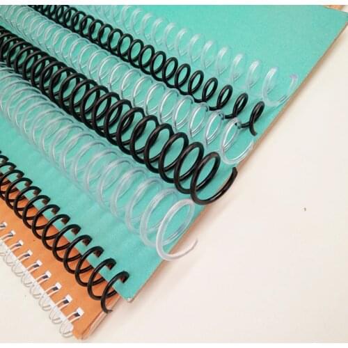 10Pcs A4 46 Hole Plastic Spiral Coil For Loose-leaf Notebook Binding 6mm 8mm Binder Clip Coil PP Spring Punch Ring Office Supply