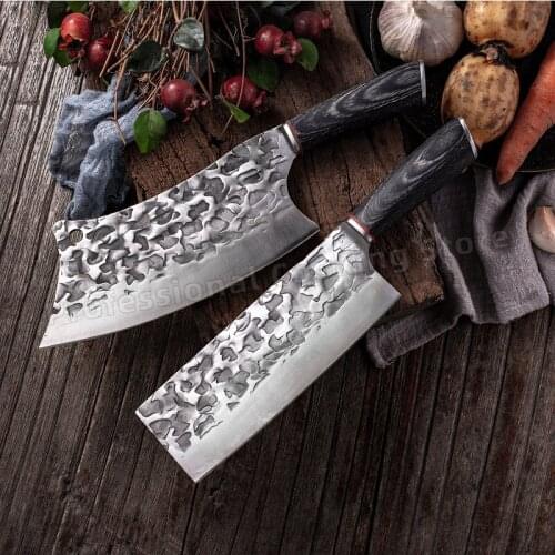 Hand-forged stainless steel kitchen knife chopping knife cooking knife kitchen slicing knife household meat cleaver