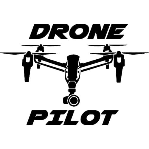 Fashion Drone Car Sticker High Quality Car Window Decoration Personality Pvc Waterproof Decal Black/white, 15cm*10cm