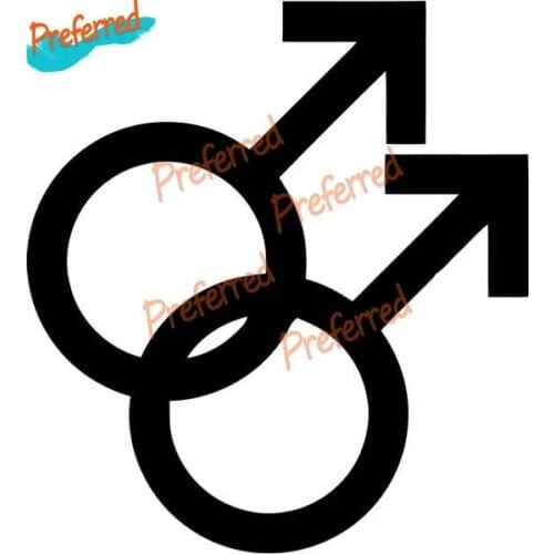 Gay Pride Male Symbolic Decal Motocross Racing Laptop Helmet Trunk Wall Vinyl Car Sticker Die Cutting Waterproof PVC