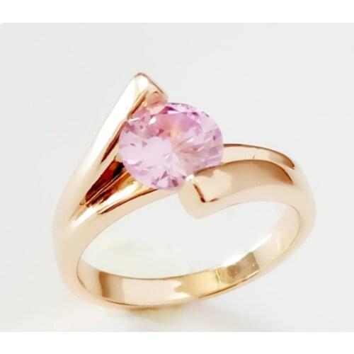 New Fashion Engagement Rings Designs for Women Bohemia Style Wedding Jewelry Pink Cubic Zirconia Bands Rings