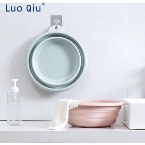 New Foldable storage tray/bucket kitchen organizer travel washbasin folding basin portable water bowl Fruit tray home washtub
