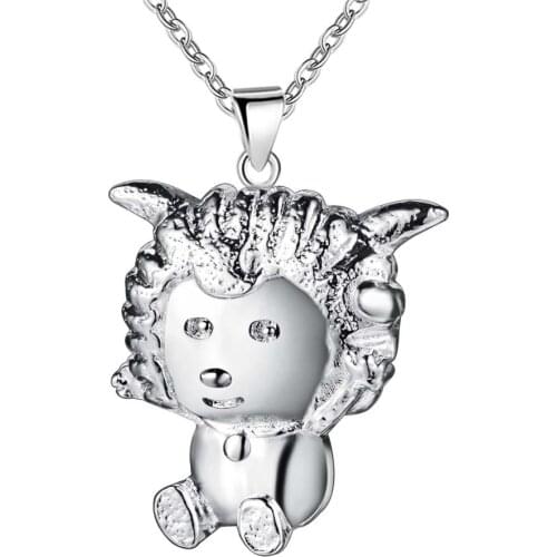 Wholesale Charm Silver Color Pendants For Women Fashion Jewelry Necklace Lady Fashion Jewelry Pendant Little Sheep AN179