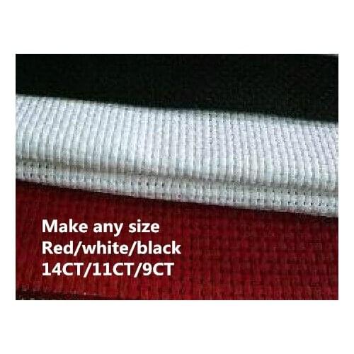 Factory Sale Embroidery Cross Stitch Aida Cloth 50X50 cm Whites/Red/Black 14CT/11CT/9CT