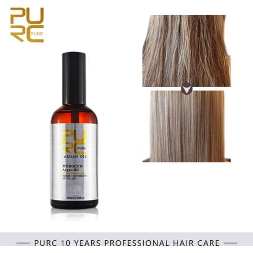 PURC 100ml Morocco Argan Oil Hair Care Smoothing Soft Damaged Repair Essentials Hair & Scalp Treatments Products for Women